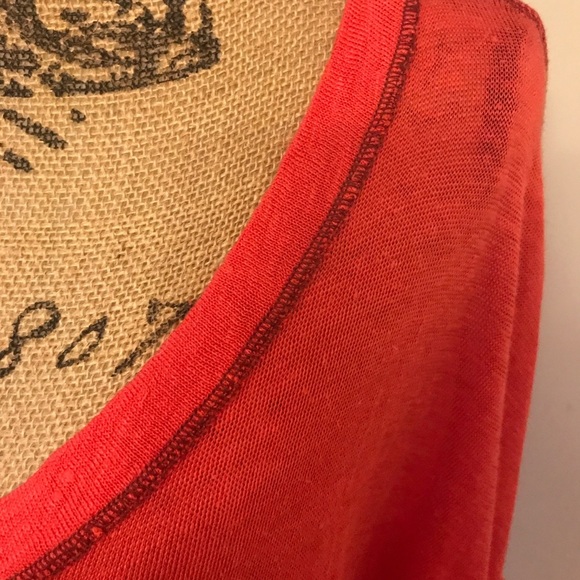 🌸Free People “Washed Red” Flowing Top - Picture 5 of 7